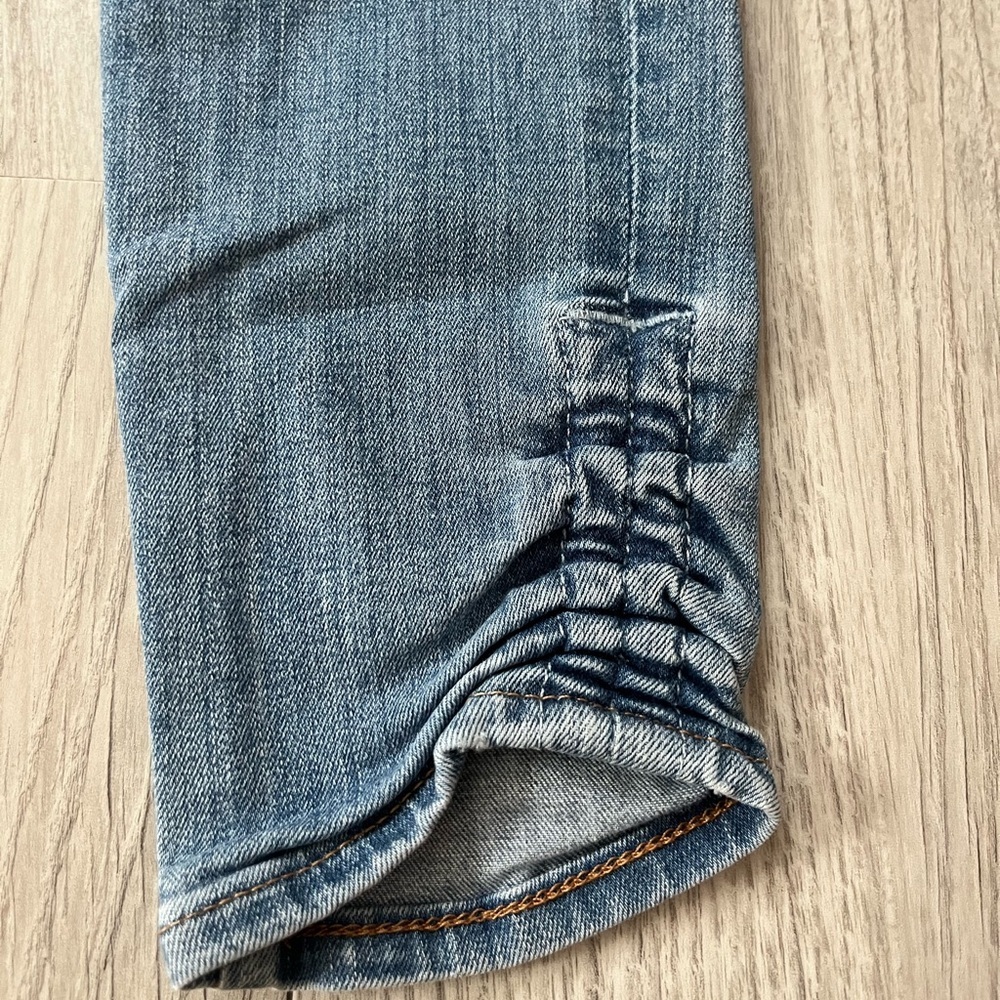 Loft skinny ruched hem jeans size 2P - Picture 7 of 10